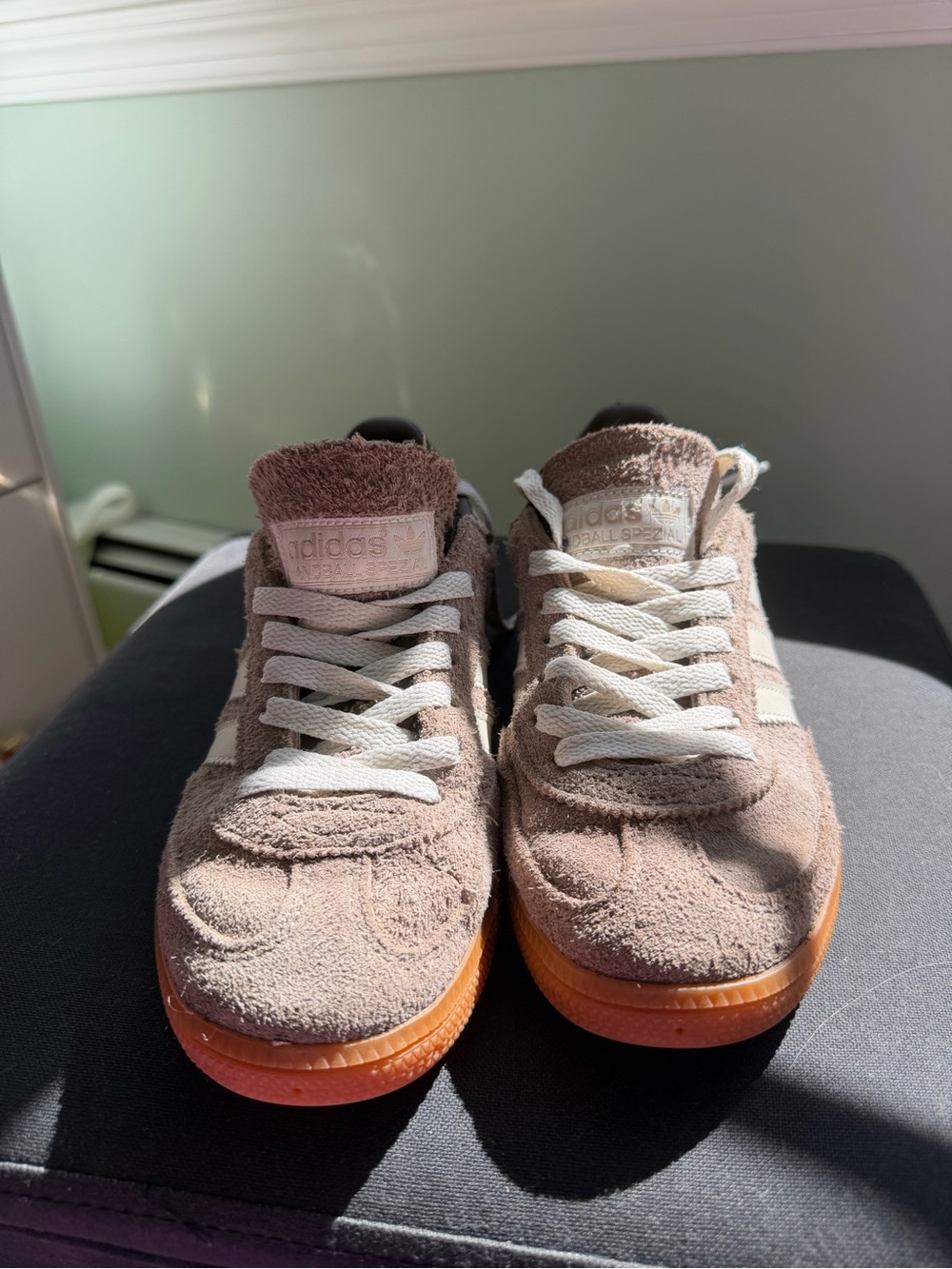 adidas Handball Spezial Sneakers in Taupe with Gum Sole